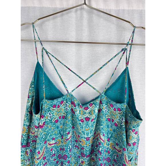⭐️ Anthropologie Maeve Merte Silk Tunic Top Summer Artsy Colorful Resort - Picture 4 of 8